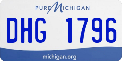 MI license plate DHG1796