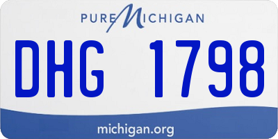 MI license plate DHG1798