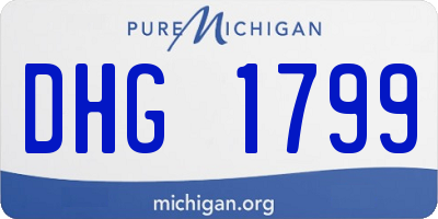 MI license plate DHG1799