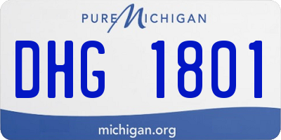 MI license plate DHG1801