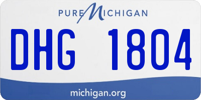 MI license plate DHG1804