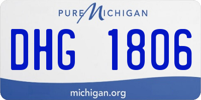 MI license plate DHG1806