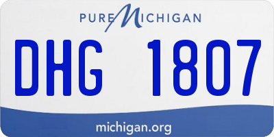 MI license plate DHG1807