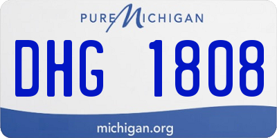 MI license plate DHG1808