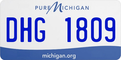 MI license plate DHG1809