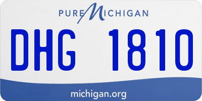 MI license plate DHG1810