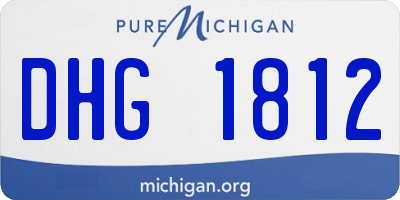MI license plate DHG1812