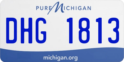 MI license plate DHG1813