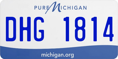 MI license plate DHG1814