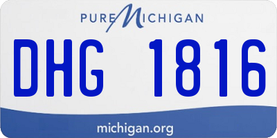 MI license plate DHG1816