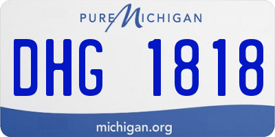 MI license plate DHG1818