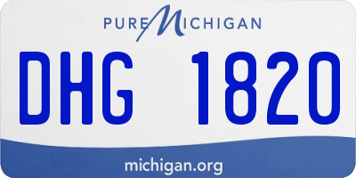 MI license plate DHG1820
