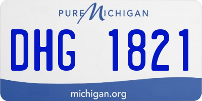 MI license plate DHG1821