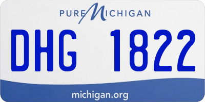 MI license plate DHG1822