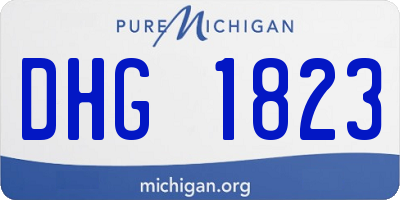MI license plate DHG1823