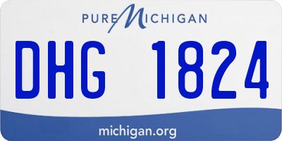 MI license plate DHG1824