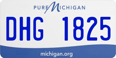 MI license plate DHG1825