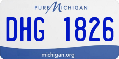 MI license plate DHG1826