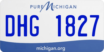MI license plate DHG1827