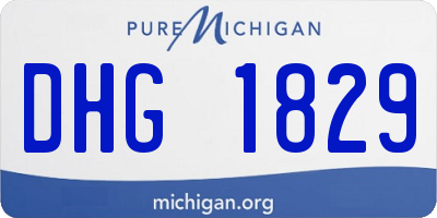 MI license plate DHG1829