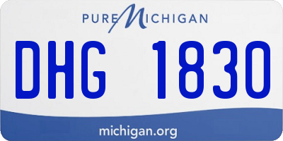 MI license plate DHG1830