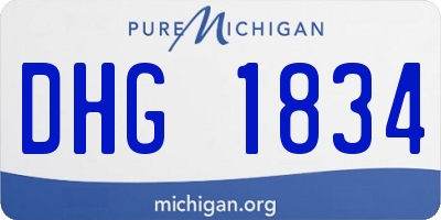 MI license plate DHG1834