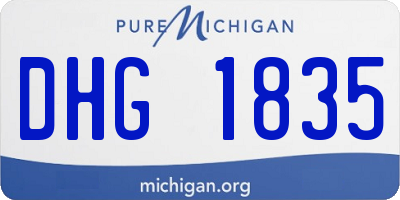 MI license plate DHG1835