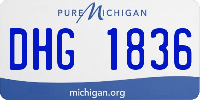 MI license plate DHG1836