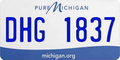 MI license plate DHG1837