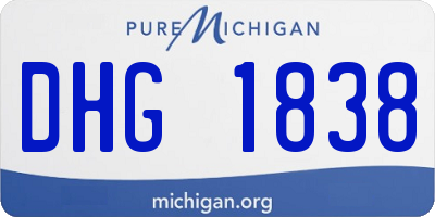 MI license plate DHG1838