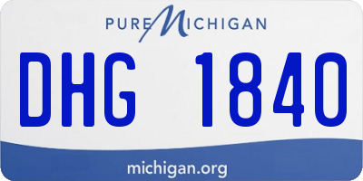 MI license plate DHG1840