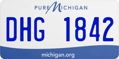 MI license plate DHG1842