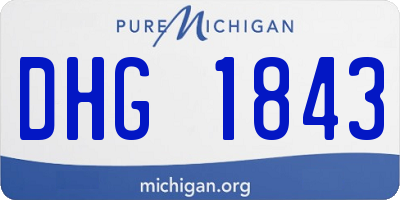 MI license plate DHG1843