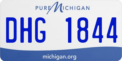 MI license plate DHG1844