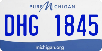 MI license plate DHG1845