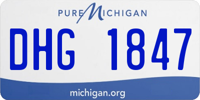 MI license plate DHG1847