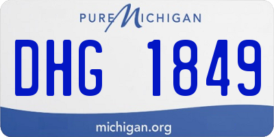 MI license plate DHG1849