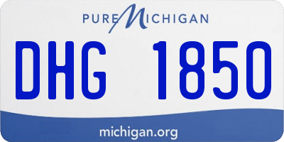 MI license plate DHG1850