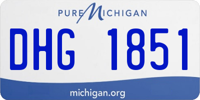 MI license plate DHG1851