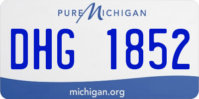 MI license plate DHG1852