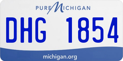 MI license plate DHG1854