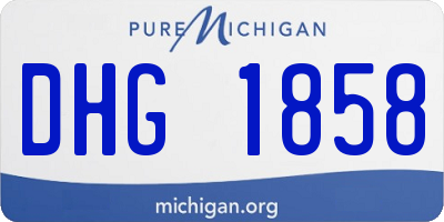 MI license plate DHG1858