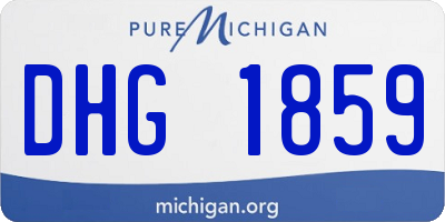 MI license plate DHG1859