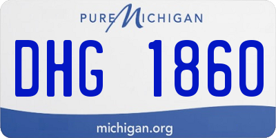 MI license plate DHG1860