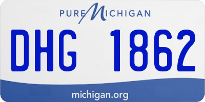 MI license plate DHG1862