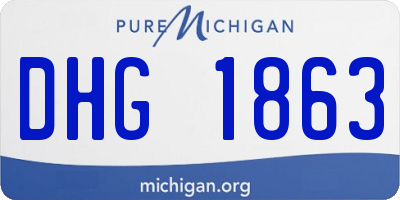 MI license plate DHG1863