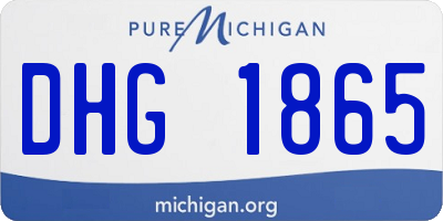 MI license plate DHG1865