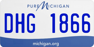 MI license plate DHG1866