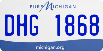 MI license plate DHG1868