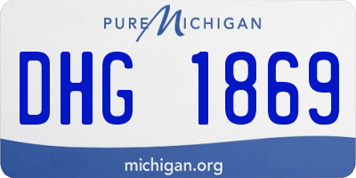 MI license plate DHG1869